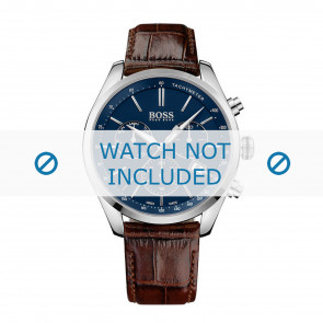 Bracelet de montre Hugo Boss HB-283-1-14-2908 / HB1513395 Cuir croco Brun 22mm