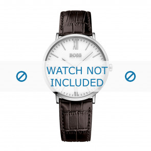 Bracelet de montre Hugo Boss HB-286-1-14-2893 / HB1513373 Cuir croco Brun 20mm