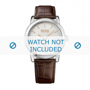 Bracelet de montre Hugo Boss HB-287-1-14-2921 / HB1513399 Cuir croco Brun