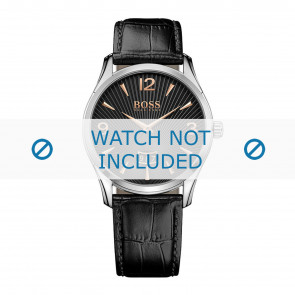 Bracelet de montre Hugo Boss HB-288-1-14-2930-HB1513425 Cuir croco Noir 22mm