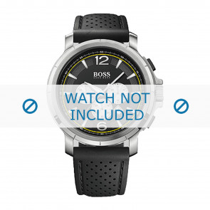Hugo Boss bracelet de montre HB-76-1-14-2199 (HB659302201) Plastique Noir 24mm + coutures noires