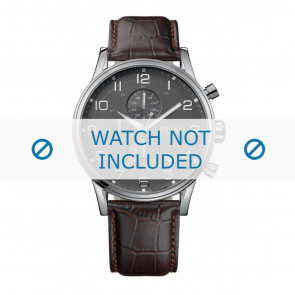 Bracelet de montre Hugo Boss HB-88-1-14-2194 / HB1512570 / HB659302196 Cuir croco Brun 22mm