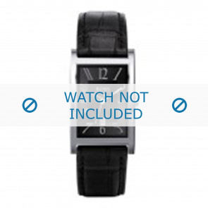 Hugo Boss bracelet de montre HB1512160  / HB1512161 / HB-22-1-14-2008 Cuir Noir + coutures noires