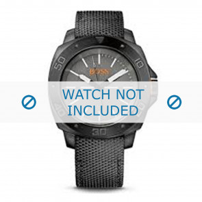 Bracelet de montre Hugo Boss HB-143-1-34-2660 / 659302547 / 1513069 Toile Noir 22mm