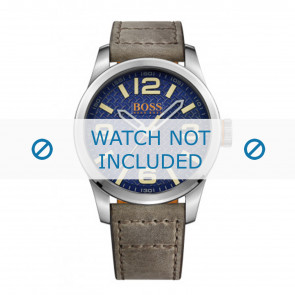Hugo Boss bracelet de montre HO1513352 / HB-242-1-14-2891 Cuir Beige + coutures défaut