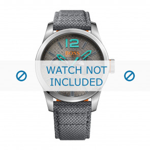Bracelet de montre Hugo Boss HO1513379 / 242-1-14 Toile Gris 24mm