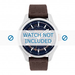 Bracelet de montre Hugo Boss HO1550002 / HB-300-1-14-2972 / HO659302778 Toile Brun 22mm