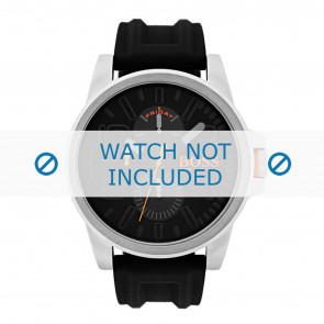 Hugo Boss bracelet de montre HO1550006 / HO1550007 Caoutchouc Noir