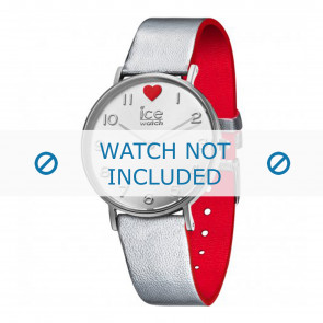 Ice Watch bracelet de montre 013375 Cuir Argent 18mm