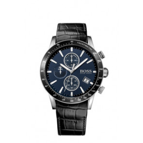 Bracelet de montre Hugo Boss HB-284-1-27-2912 / HB659302754 Cuir Noir 22mm
