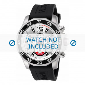 Invicta bracelet de montre 7430 Caoutchouc Noir 22mm