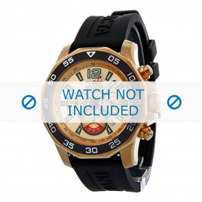 Invicta bracelet de montre 7432 Caoutchouc Noir 22mm