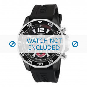 Invicta bracelet de montre 7433 Caoutchouc Noir 22mm