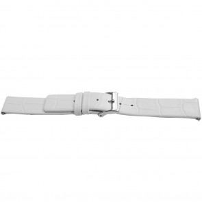 Bracelet de montre Universel J520 Cuir Blanc 26mm