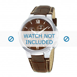 Jaguar bracelet de montre J1200 / J1200/2 / J1200/3 Cuir Brun foncé + coutures blanches