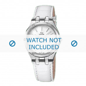 Bracelet de montre Jaguar J674-1 Cuir Blanc 18mm
