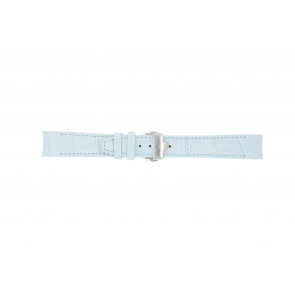 Bracelet de montre Jacques Lemans F-5006E Cuir croco Bleu clair 18mm