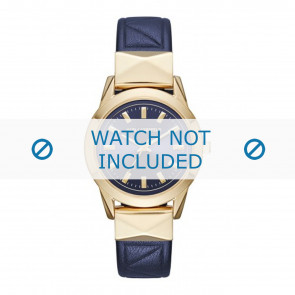 Karl Lagerfeld bracelet de montre KL3812 Cuir Bleu + coutures  bleues