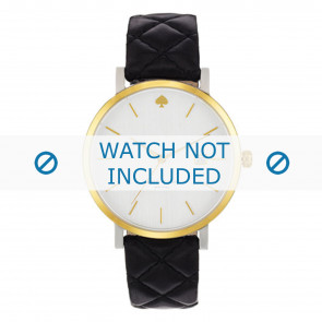 Bracelet de montre Kate Spade New York 1YRU0125 Cuir Noir 18mm
