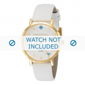 Bracelet de montre Kate Spade New York 1YRU0765 Cuir Blanc 16mm