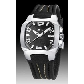 Bracelet de montre Lotus 15507-1 / 15502 Cuir Noir 18mm
