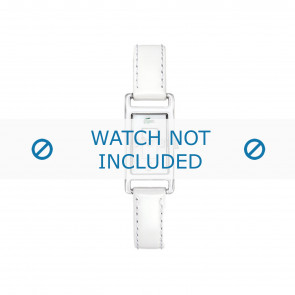 Lacoste bracelet de montre 2000367 / LC-05-3-19-0066 Cuir Blanc 12mm + coutures blanches