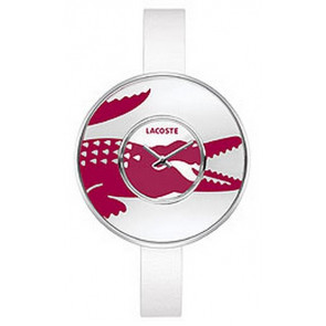 Lacoste bracelet de montre 2000545 / LC-37-3-29-2192 Cuir Blanc 10mm