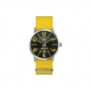 Lacoste bracelet de montre 2010513 / LC-44-1-14-2213 Nylon Jaune 24mm + coutures jaunes