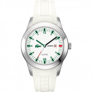 Bracelet de montre Lacoste 2010674 / 2010627 / LC-11-1-34-2408 Caoutchouc Blanc 22mm