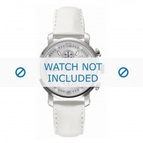 Lacoste bracelet de montre LC-12-3-14-0079 / 2000392 Cuir Blanc + coutures blanches