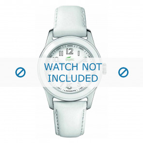 Bracelet de montre Lacoste LC-11-3-18-0132 / 2000453 / 2000455 / 0152 Cuir Blanc 20mm