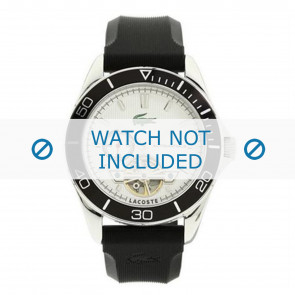 Bracelet de montre Lacoste LC-31-1-27-0176 / 2010480 Caoutchouc Noir 22mm