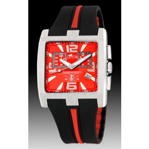 Bracelet de montre Lotus 15346/3 / BC04856 Caoutchouc Noir 28mm