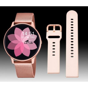 Bracelet de montre Lotus 50015-1 / 50015-A / BC11193 Caoutchouc Rose 20mm