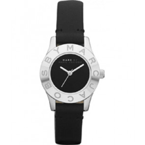 Bracelet de montre Marc by Marc Jacobs MBM1082 Cuir Noir 12mm
