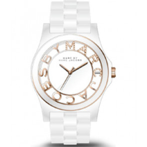 Bracelet de montre Marc by Marc Jacobs MBM8665 Plastique Blanc 20mm