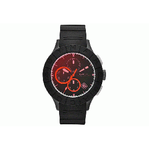 Bracelet de montre Marc by Marc Jacobs MBM5546 Caoutchouc Noir