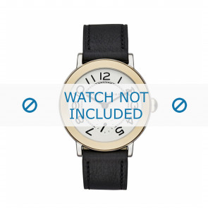 Bracelet de montre Marc by Marc Jacobs MJ1514 Cuir Noir 18mm