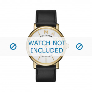 Bracelet de montre Marc by Marc Jacobs MJ1532 Cuir souple Noir 18mm