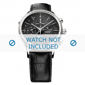 Bracelet de montre Maurice Lacroix LC6078-SS001-331 / 800-000242 Cuir Noir 21mm