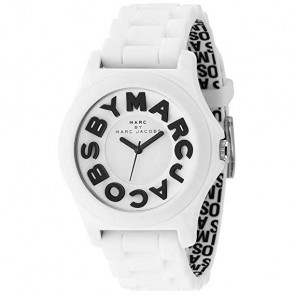 Bracelet de montre Marc by Marc Jacobs MBM4005 Silicone Blanc 20mm