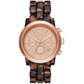 Bracelet de montre Michael Kors MK6199 Plastique Brun 22mm