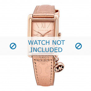 Michael Kors bracelet de montre MK2254 Cuir Rose 18mm + coutures défaut