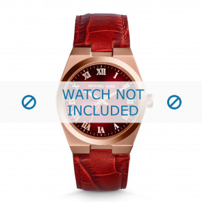 Bracelet de montre Michael Kors MK2357 Cuir croco Rouge 9mm