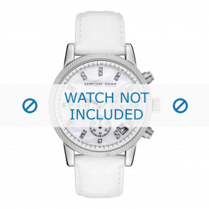 Bracelet de montre Michael Kors MK5049 Cuir Blanc 20mm