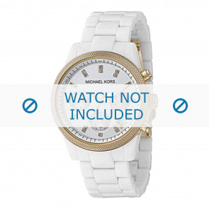 Michael Kors bracelet de montre MK5189 Céramique Blanc 20mm