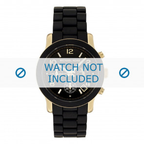 Bracelet de montre (Combinaison bracelet + cas) Michael Kors MK5191 Caoutchouc Noir 20mm