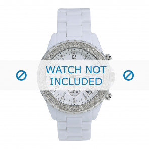 Bracelet de montre (Combinaison bracelet + cas) Michael Kors MK5300 Silicone Blanc 20mm