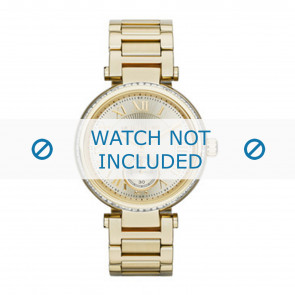 Bracelet de montre Michael Kors MK5867 / MK6065 Acier Plaqué or 12mm