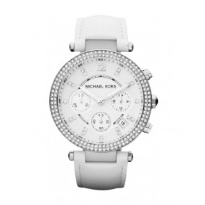 Bracelet de montre Michael Kors MK2277 Cuir Blanc